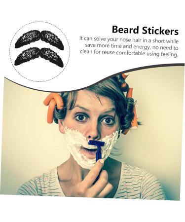 minkissy 40 Pcs Stickers Cleaning Accessories Mustache Cleaning Fake Mustache Sticker Mustache Wax Strips Mens Sticking Stuffers Mustache Protector Sticker Fake Beard Body Applicator Man 11X5cmx2pcs Blackx2pcs - Buy Online on GoSupps.com