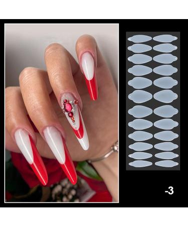 Forms Stickers Tip Guide Sticker Silicone Short Forms Mold Design for Acrylic Forms DIY Stickers Silicone Gel Forms Moulds for Nails Every Time Long Lasting Nails 1 - Buy Online on GoSupps.com