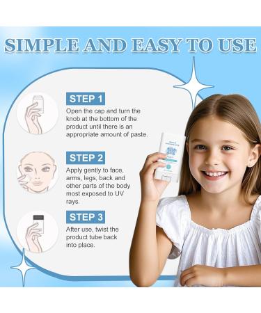 Lot de 2 B ton de Cr me Solaire pour B b Enfants SPF 50 Cr me Solaire R sistante L'eau Min rale en stick Formule Non Grasse Protection UVA et UVB pour Peaux Sensibles et D licates - Buy Online on GoSupps.com