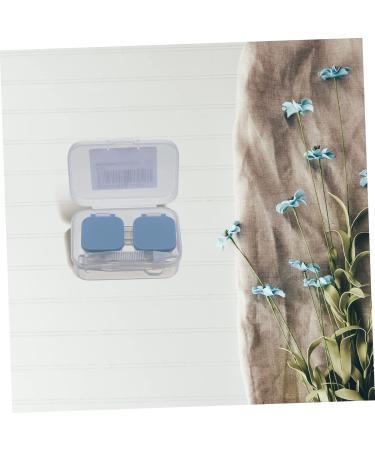 Coolhiya Portable Glasses Case & Contact Lens Container - Automatic Storage for Lentils - Travel Size Blue Box (5.5x2.5x2cm) - International Shipping Available - Buy Online on GoSupps.com
