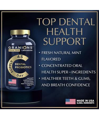 Dental Probiotics for Teeth and Gums - Fresh Breath Lactobacillus Salivarius Probiotic for Women and Men - Oral Probiotics for Mouth Bad Breath Dental Probiotic for Mouth Health - 90 Mint Tablets 45 Count (Pack of 2) - Buy Online on GoSupps.com