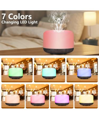 Buy Gohytal 500ml Aroma Diffuser - Ultrasound Essential Oil Diffuser with 7 LED Colors Remote Control & BPA-Free for Home Office Spa & Yoga - Buy Online on GoSupps.com