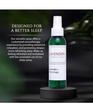 Lavender + Essential Scents - Lavender & Clary Sage Sleep Spray Collection - All Natural Calming Pillow and Sheet Spray for Peaceful Evenings - Mood-Enhancing - 4oz (2 Packs) by Moonwater Elixirs Clary Sage 2 Pack - Buy Online on GoSupps.com