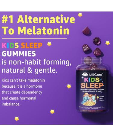 Kids Sleep Gummies - Magnesium Glycinate Gummies Melatonin Free Sleep Aid | Magnesium Calcium D3 B6 L Theanine | Kid Melatonin Alternative for Restful Sleep (Pack of 1) - Buy Online on GoSupps.com