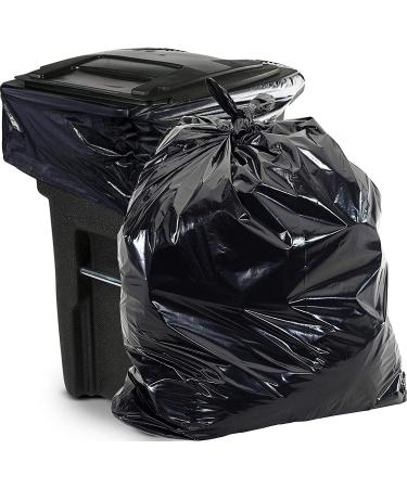 Aluf Plastics 65 Gallon Trash Bags Heavy Duty - (Huge 50 Pack) - 1.5 MIL - 50" x 48" - Large Black Plastic Garbage Can Liners for Contractor, Lawn and Leaf, Outdoor, Storage, Commercial, Industrial, Toter, Bag (PG6-6551) 65 Gallon 1.5 MIL Trash Bags - Buy Online on GoSupps.com