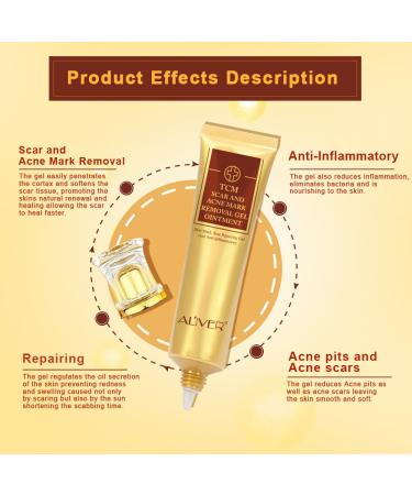 Scar & Acne Marks Removal Ointment Gel (2 Pack) - Skin Repair for Scars Burns Cuts Stretch Marks & Acne Spots - Effective Redness Cream for Face & Body - Buy Online on GoSupps.com
