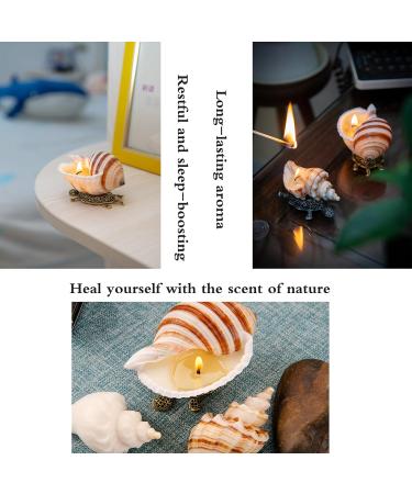 Handmade Natural Scented Candles - Conch Shell Soy Wax with Essential Oils | Perfect Gifts for Birthdays Christmas & Stress Relief - Buy Online on GoSupps.com