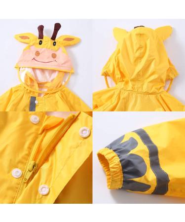 De feuilles Kids Button Rain Suit 7-9 Years Yellow | Waterproof Hooded Jumpsuit - Buy Online on GoSupps.com