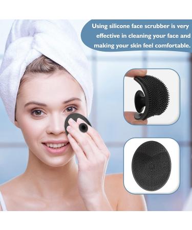 SAMEBUTECO Silicone Bath Brush Set - Body Back Scrubber for Shower & Face, Long Handle with Stainless Steel inner, BPA-Free - Includes Adhesive-Free Hook (3 in 1) - Buy Online on GoSupps.com