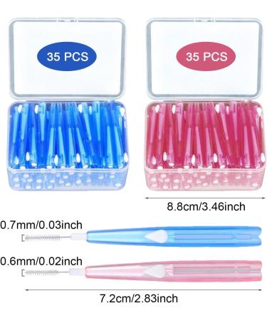 Buy Euppsiiu 70-Piece Portable Interdental Cleaner Set | Oral Dental Brushes & Floss Sticks | Perfect Tooth Cleaning Tools (2 Colors) - International Shipping Available - Buy Online on GoSupps.com