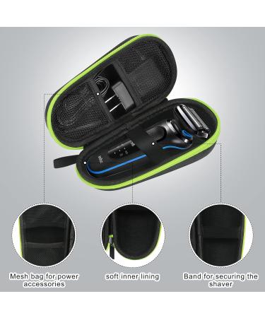Classycoo Hard Travel Case for Braun Series 3/5/7/9 Electric Shaver - Green Fluorescence Durable Shell for Men s Razor - Buy Online on GoSupps.com
