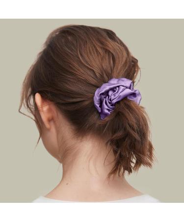 Lilysilk 100% Silk Hair Rings for Women | Soft & Reusable Ponytail Holder - Eggplant Skin Packaging | 1 Pack - Buy Online on GoSupps.com