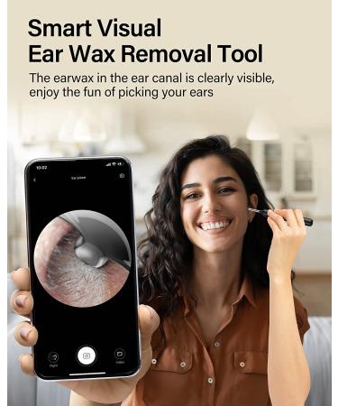 Bebird Ear Wax Removal Tool with 1080P Camera | Earwax Removal Kit with Light and WiFi | 4 Silicone Ear Scoops | for iOS & Android (Black) - Buy Online on GoSupps.com