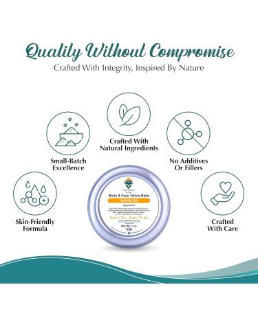 Grass Fed Beef Tallow Balm for Face and Body with Shea Butter Organic Jojoba Oil Honey and Beeswax Beef Tallow for Skin Unscented Balm 1 oz Unscented 1 Ounce (Pack of 1) - Buy Online on GoSupps.com
