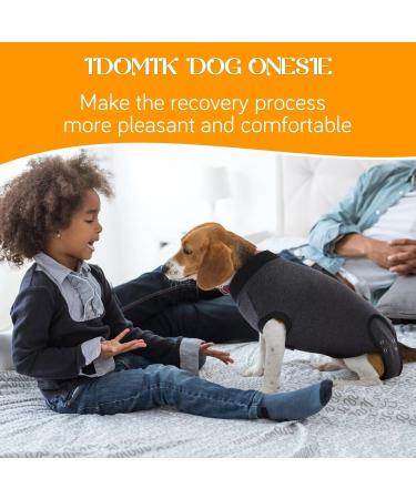 Idomik Dog Recovery Suit for Men & Women | Surgical One-Piece with Urinating Hole | Alternative to E-Collars | Breathable & Adjustable | 2xL (Chest Girth: 31.50-39.37) - Gray - Buy Online on GoSupps.com