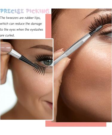 3-Piece Rubber Tipped Tweezers Set for Crafts and Jewelry - Black - Buy Online on GoSupps.com