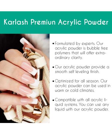 Karlash Professional Acrylic Powder - Crystal Clear 0.5 oz | High-Quality Nail Enhancement Powder - Buy Online on GoSupps.com