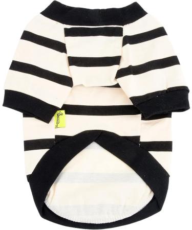Zweitea Summer Dog Shirts for Small Dogs - Striped Cotton T-Shirts & Sweatshirts for Puppies | Chihuahua Clothing in Yellow - Buy Online on GoSupps.com