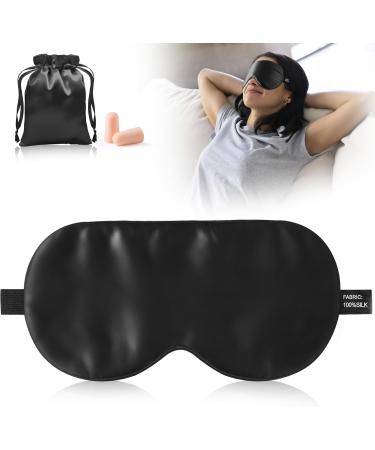 Premium 100% Real Mulberry Silk Sleep Eye Mask for Men & Women - Adjustable Blackout Blindfold | Perfect for Side Sleepers & Travel Gifts - Buy Online on GoSupps.com