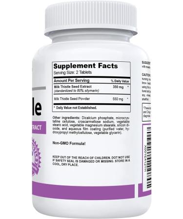 Milk Thistle Extract | 80% Silymarin Concentration | High Dose Liver Cleanse & Detox | 1-Month Supply (Non-GMO) - Buy Online on GoSupps.com