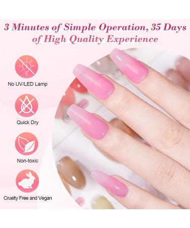 Cooserry Dip Powder Nail Kit Starter - 17pc Dipping System Set - 8 Colors - DIY Manicure for Beginners - Buy Online on GoSupps.com