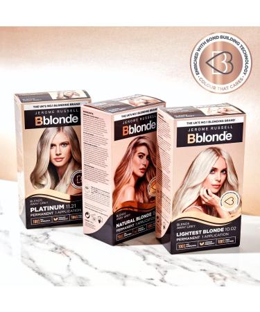 Jerome Russell Bblonde Ash Permanent Hair Colour - Ammonia Free Kit for Full Grey Coverage & Pre-Lightened Hair with Brazil Nut Oil - Buy Online on GoSupps.com