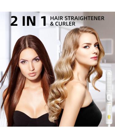 360 Airflow Styler | WIZCHARK 2-in-1 Flat Iron & Curler | Professional Hair Straightener with Cooling Vents | Dual Voltage White Gold Hair Tool - Buy Online on GoSupps.com