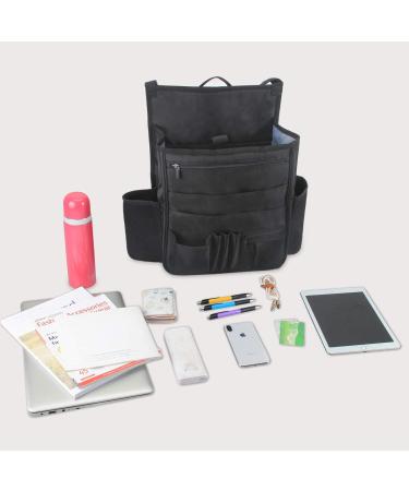 Luxja Car Seat Organizer with Laptop & Tablet Storage - Front & Back Seat Storage Bag - Black - Buy Online on GoSupps.com
