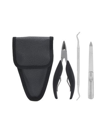 Manicure Set Black Personal Care Pedicure Set Portable Nail Clippers Thick Nails Home Use 3 Pieces for Men Seniors Manicure Nail Clippers Kit (Size : A)