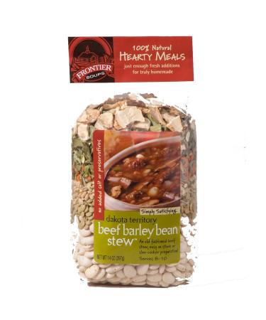 Frontier Soups Hearty Meals Dakota Territory Beef Barley Bean Stew, 14-Ounce Bags (Pack of 4)