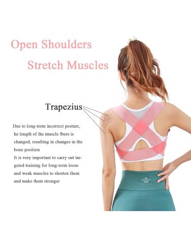 Posture Corrector Brace for Women - Adjustable Upper Back Support & Pain Relief (Pink Medium - Buy Online on GoSupps.com