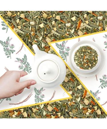 Plant Gift Moroccan Licorice Protect Eyes Tea Herbal Tea All Natural Flavors Loose Leaf Mango Pineapple Apple Orange Peel Non GMO Vegan Tea Bags Into Iced Tea & Hot Tea 70G/2.5oz - Buy Online on GoSupps.com