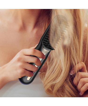 Chrox Hair Straightening Irons - Travel-Friendly Electric Styling Comb & Hot-Air Brush for Women & Girls - Compact & Easy to Use Black Straightener - Buy Online on GoSupps.com