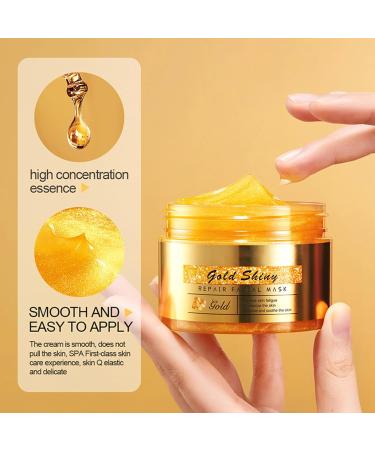 Gold mask 120 g antiaging gold mask mask with leaveon applicator pore deep cleansing reduces fine lines and firms the skin facial mask - Buy Online on GoSupps.com