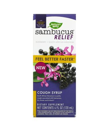 Natures Way Sambucus Relief Cough Syrup 4 FZ
