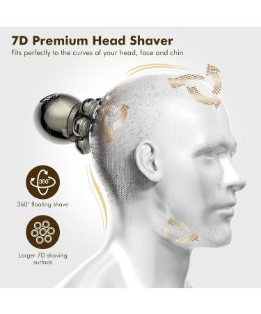 ETENTOUS Head Shaver for Bald Men - 2024 Upgraded 6-in-1 Electric Razor | IPX7 Waterproof, Wet/Dry, Type-C Charge | 90 Mins Longer Usage - Buy Online on GoSupps.com