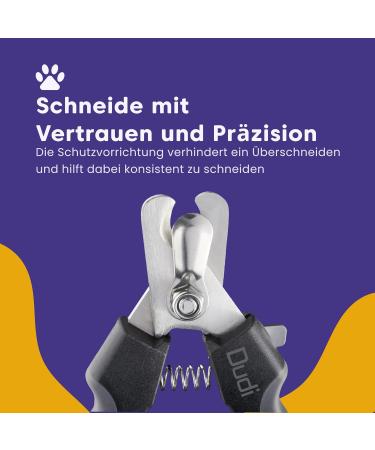 Dudi Pet Claw Scissors for Dogs Cats Rabbits & Guinea Pigs - Safe Nail Cutter & Grinder Set - Large Black/Gray - Buy Online on GoSupps.com