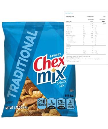 Chex Mix Snack Packs Variety Pack - 15 Count 1.75 Oz Bags - Traditional, Cheddar, Bold, Muddy Buddy, Gardettos Flavors - On-the-Go Snacking & School Lunches - Buy Online on GoSupps.com