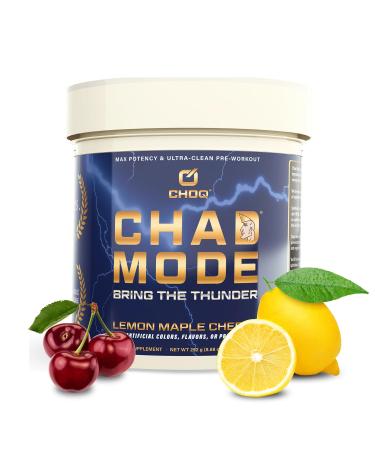 CHOQ Chad Mode - Pre Workout Powder for Men & Women - Organic Energy Supplement with L-Citrulline Beta Alanine & Green Coffee - Clean & Natural Pre Workout