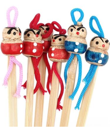 Cartoon Wooden Earpick Ear Wax Remover Set - 6 Pcs | 13cm Length | Model 114d21 - Buy Online on GoSupps.com