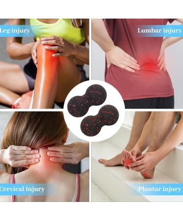 2-Pack Peanut Massage Balls for Muscle Relief & Fascia Stretching - Red Black Pink White Blue - Buy Online on GoSupps.com