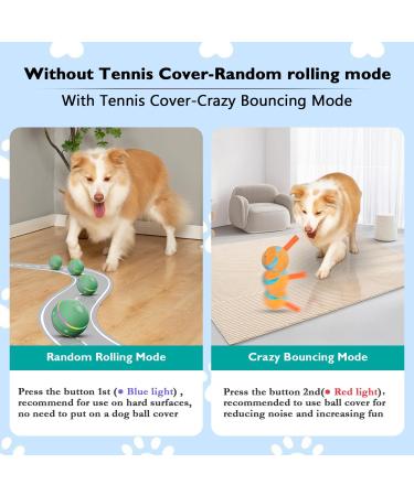 BARHOMO Dog Balls The 3rd Generation Interactive Toys for Puppy/Small/Medium/Large Dogs Improved Dog Rolling Effect Tennis Ball with Strap Tough Motion Activated Automatic Moving Dog Ball Toys Interactive Dog Ball Toy(Green) - Buy Online on GoSupps.com