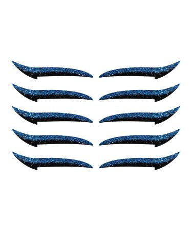 Autocollants Eye Liner Patch Maquillage Fard Paupi res Adh sif Tenue Longue Bandes Pour Sorties Danse Voyage Sc ne M res Bleu