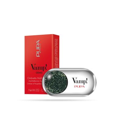 Pupa Milano Vamp Metallic Glitter and Matte Eyeshadow Powder 304 Woodland Green 304 - Woodland Green - Gems