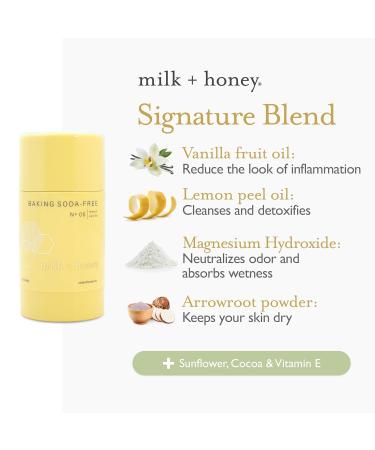 milk + honey Baking Soda Free Deodorant No. 05 Aluminum Free Deodorant for Women and Men Natural Deodorant with Lemon and Vanilla Scent 2.6 Oz Baking Soda Free / Lemon Vanilla - Buy Online on GoSupps.com