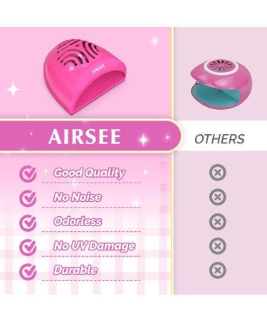 AIRSEE Portable Nail Fan Dryer - Quick Dry Mini Nail Polish Dryer for Girls - Ideal Birthday & Christmas Gift - Battery Operated Rose - Buy Online on GoSupps.com
