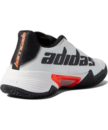 adidas Men's Barricade 12 Racquetball Shoe - White/Core Black/Solar Red (Size 8) - Buy Online on GoSupps.com