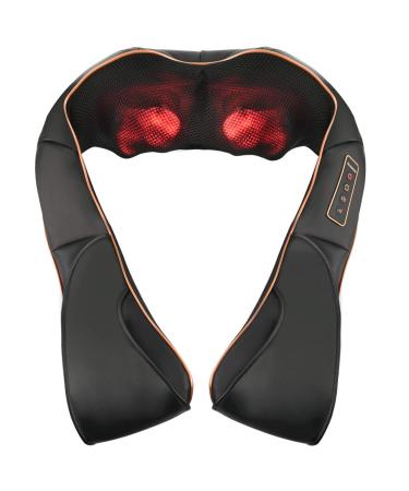 Massage device neck shoulder shiatsu neck massage device with heat electrical back massage device with 3D massage of deep tissue 3 adjustable speeds for home office and car