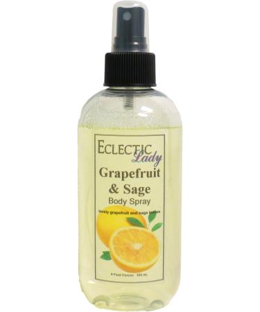 Grapefruit And Sage Body Spray 8 ounces Body Mist for Women with Clean Light & Gentle Fragrance Long Lasting Perfume with Comforting Scent for Men & Women Cologne with Soft Subtle Aroma For 8 Fluid Ounces