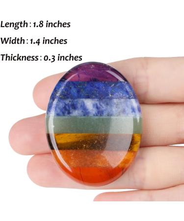 Buy Xiannvxi Chakra Crystals | Healing Thumb Stones for Stress Relief & Meditation | Naturally Polished Oval Pocket Stones - Buy Online on GoSupps.com